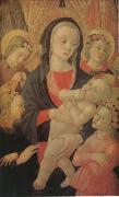 Master of The Castello Nativity The Virgin and Child Surrounded by Four Angels (mk05) Sweden oil painting artist